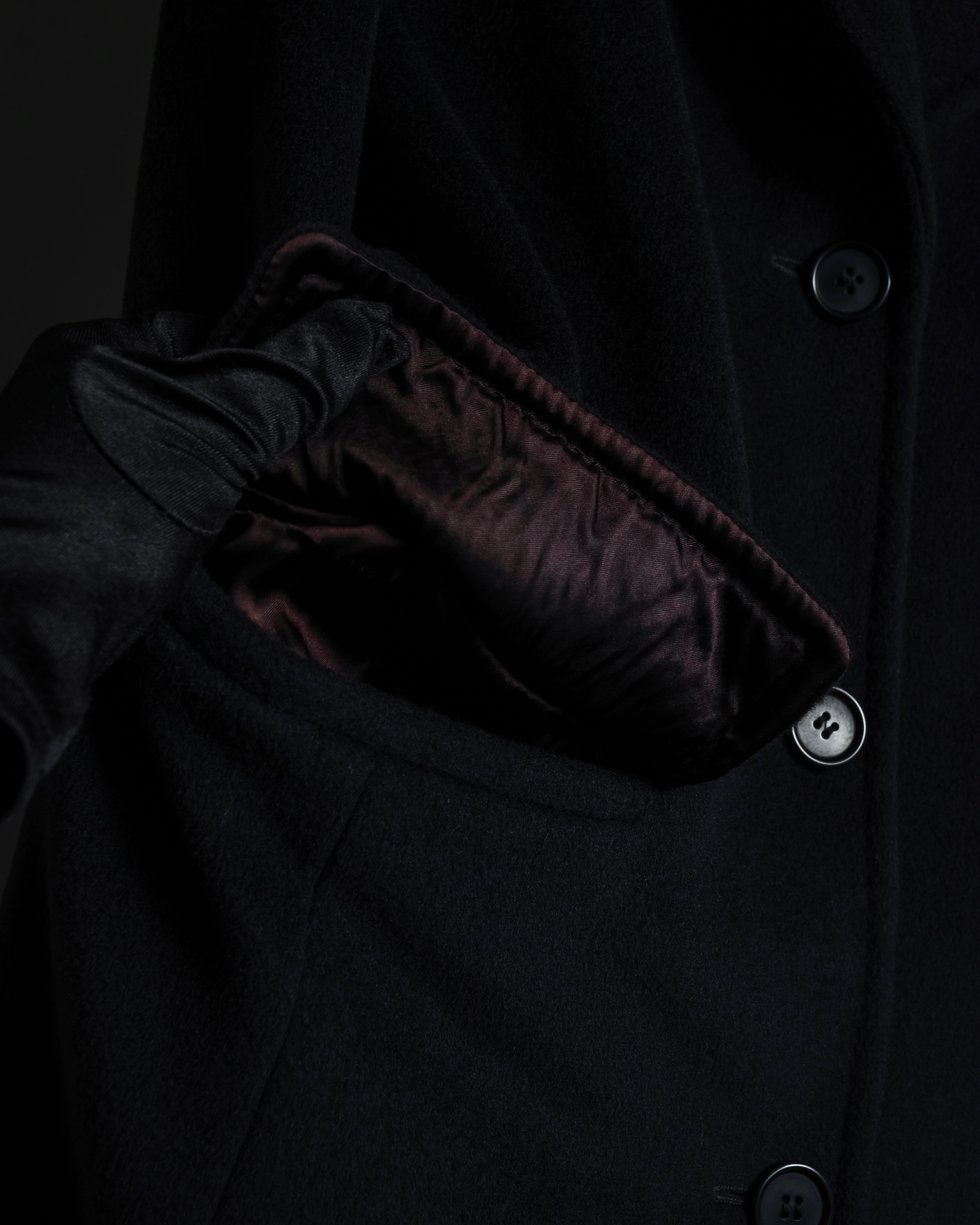 "Max Mara" 90's White tag tailored collar angora mix coat