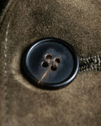 "Christian Dior" Nubuck leather oversized tailored jacket