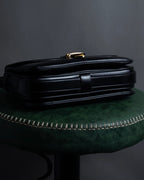 "CELINE" Classic flap design leather shoulder bag