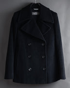Abrigo doble botonadura estilo pea coat de los años 90-00 de "Max Mara"