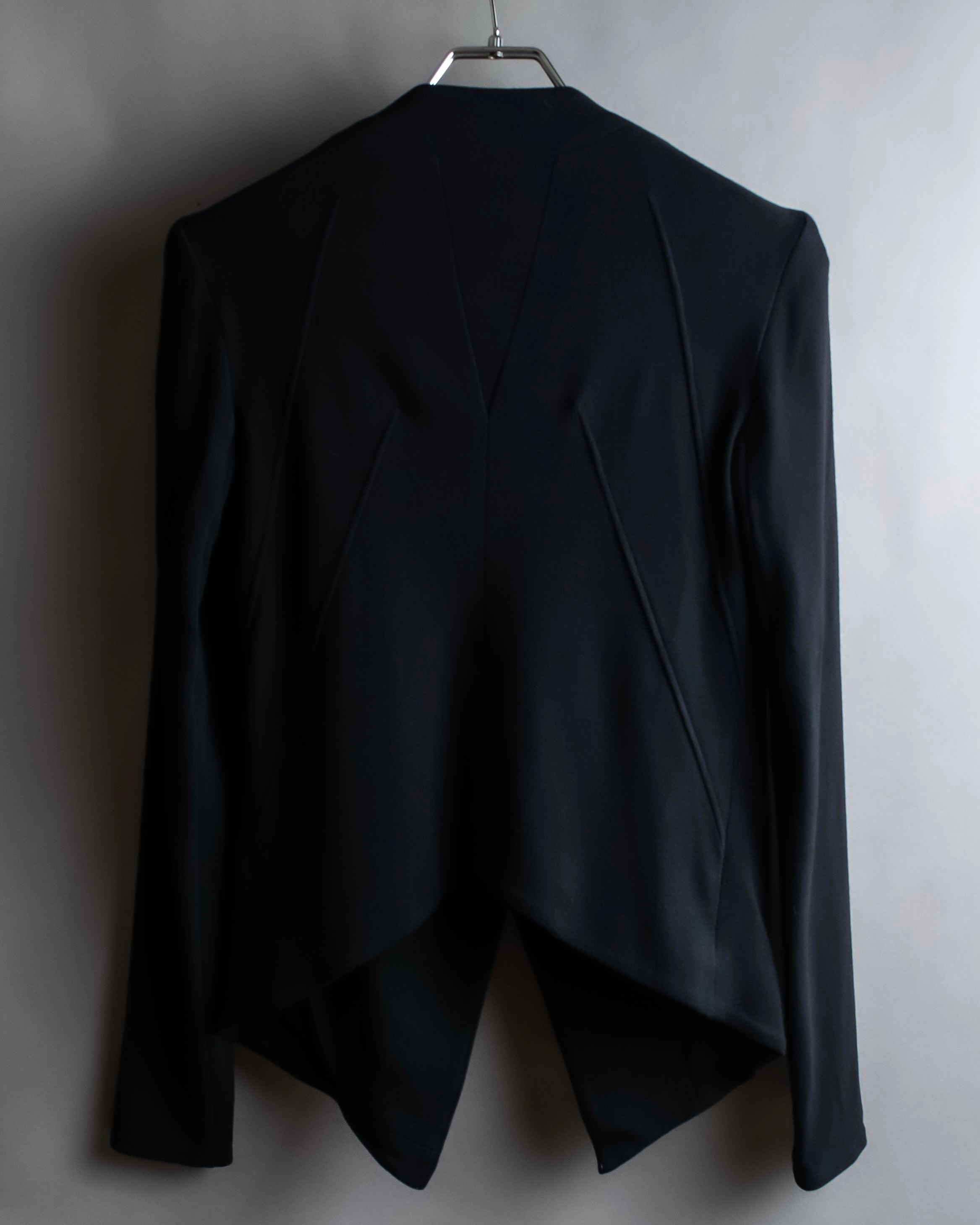 "HELMUT LANG" Zipper design sharp angle cutaway jacket