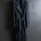 "YVES SAINT LAURENT" Double breasted belted brushedmaxi length chester coat