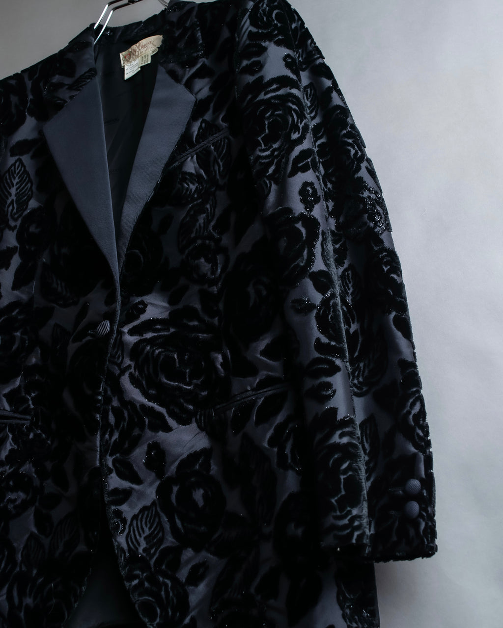 "GUCCI" Floral patterned lamé tailored jacket"