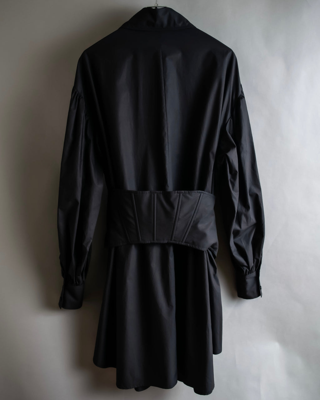 "KIMHĒKIM" Bondage corset belt design shirt dress