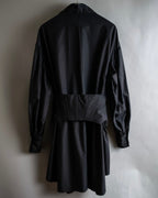 "KIMHĒKIM" Bondage corset belt design shirt dress