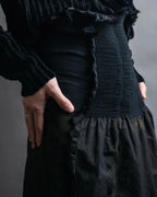 "A-POC" Wrap design high slit skirt