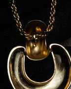 "Christian Dior" Arch motif top gold tone necklace