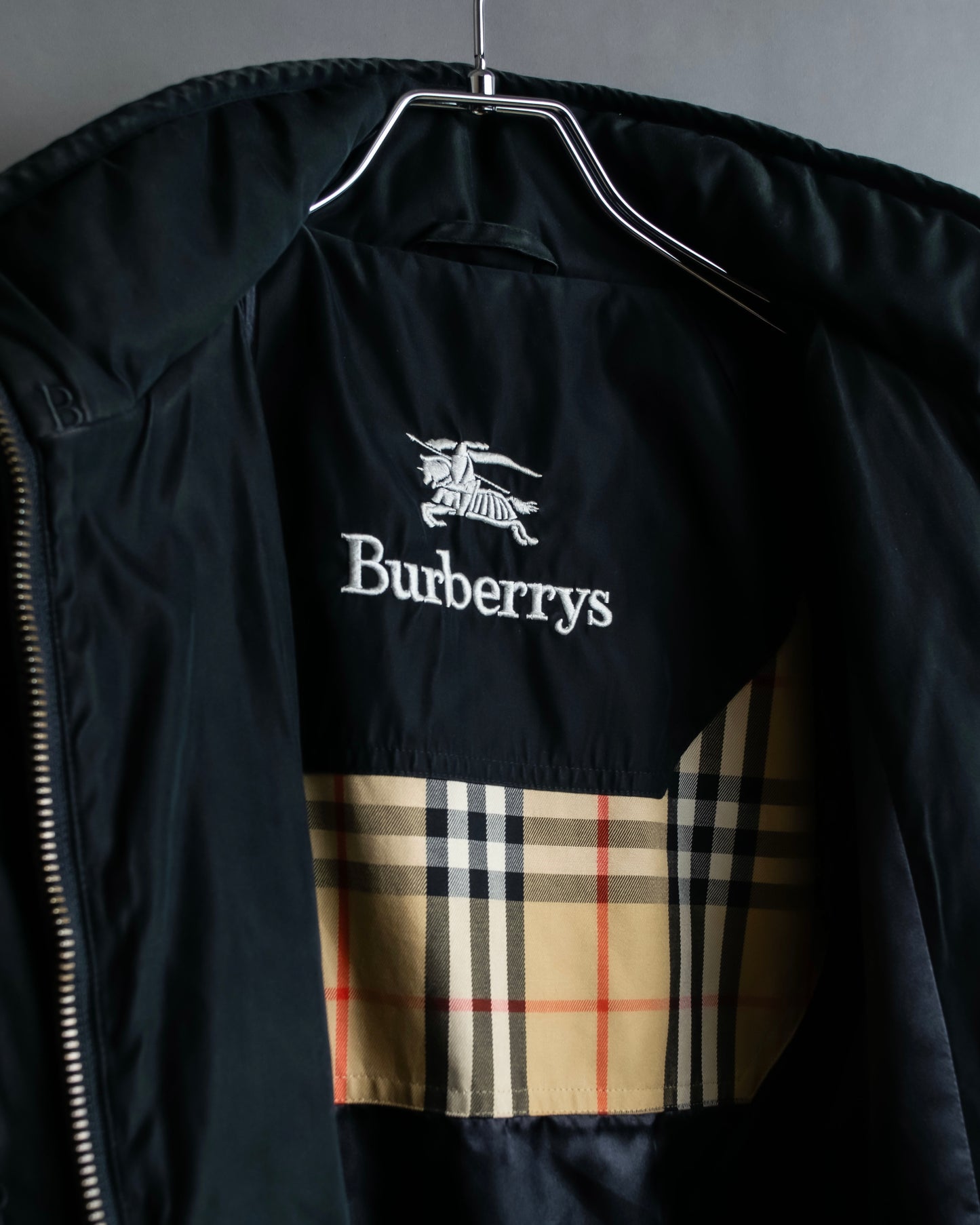 "Burberrys" Checked sleeve cuffs hooded coat