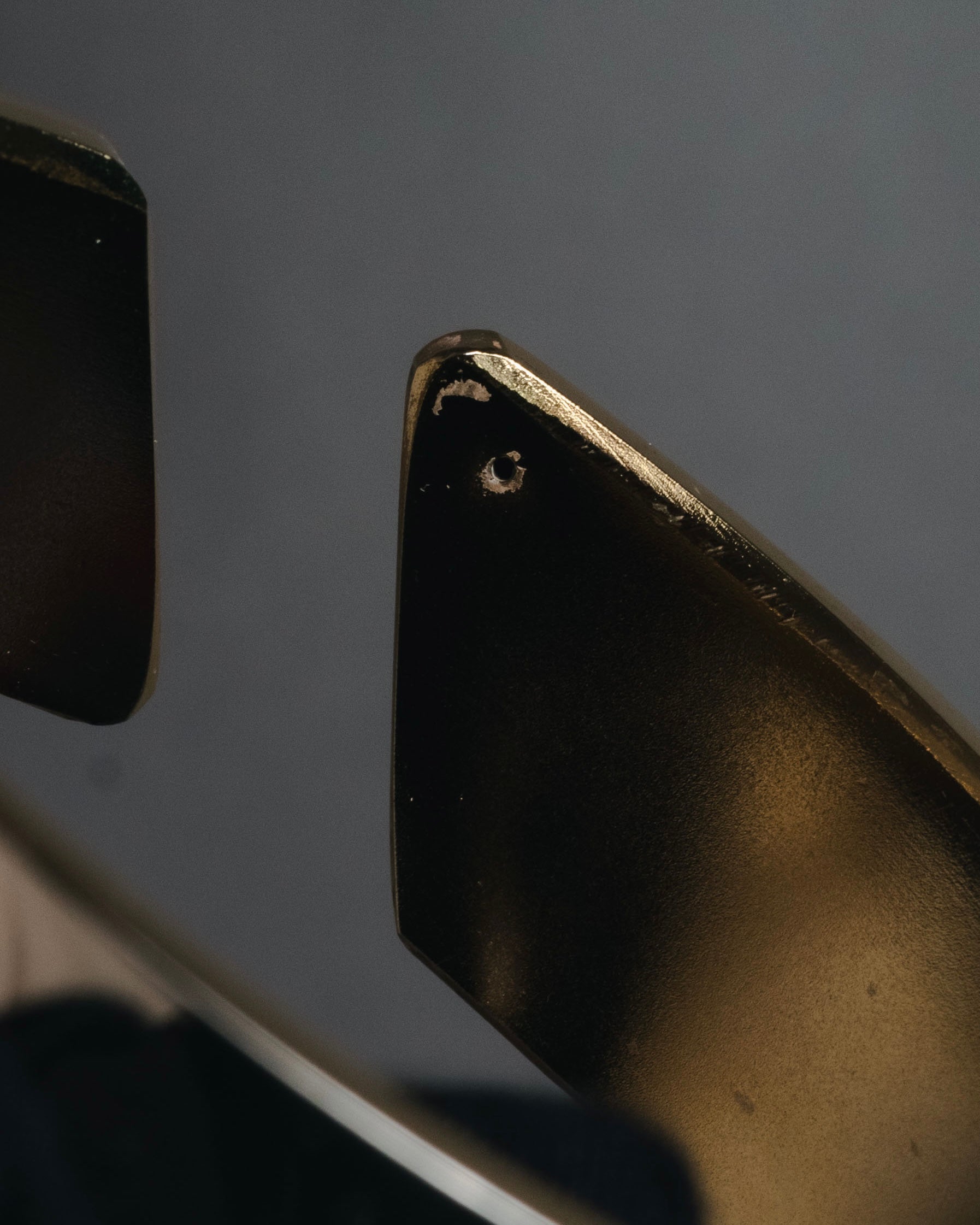 "LOEWE" 10’s Bicolor geometric open-cuff bangle