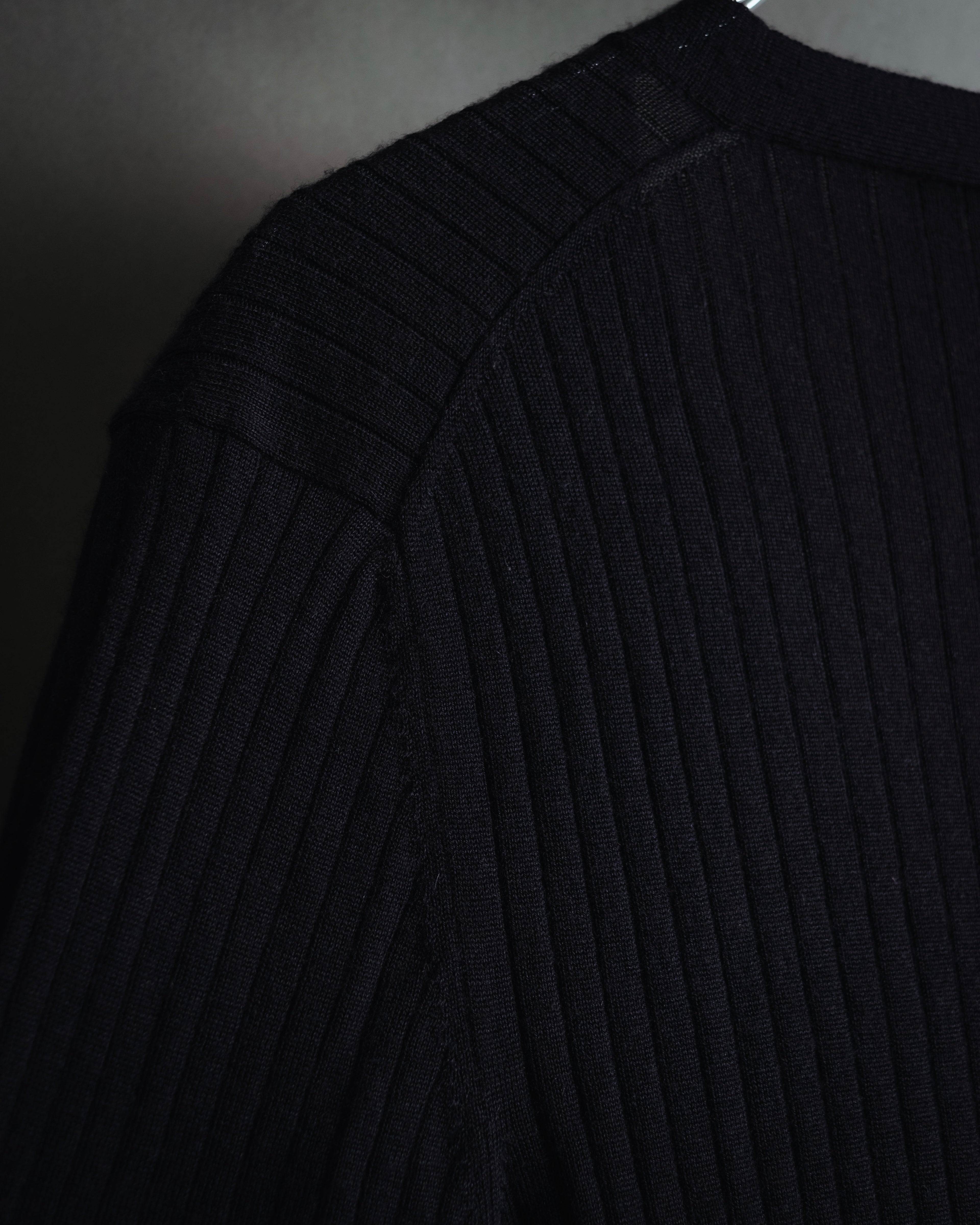 "LOEWE" Fine-Ribbed Button-Front Knit Cardigan