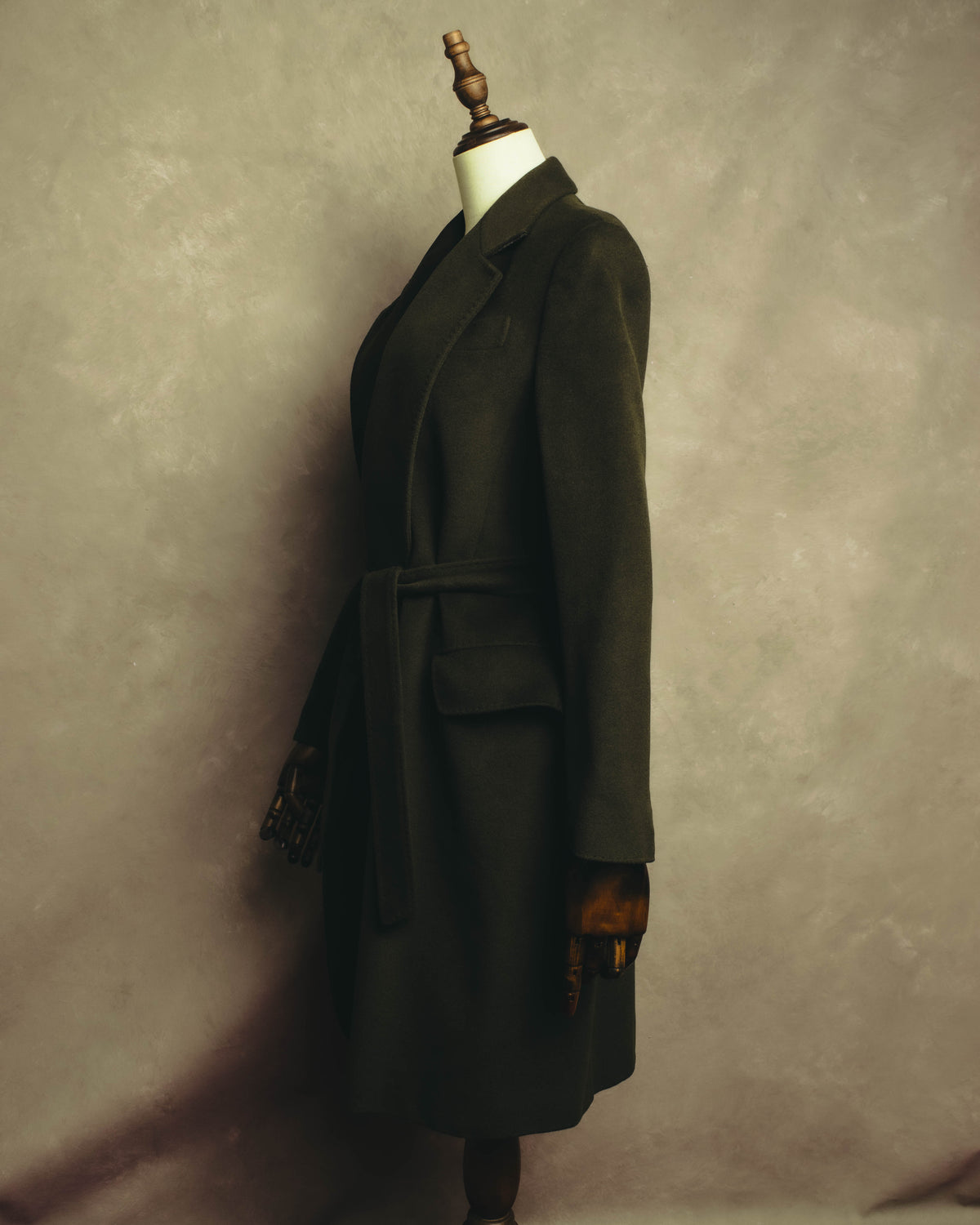 “Max Mara” 00’s Belted angora blend long coat