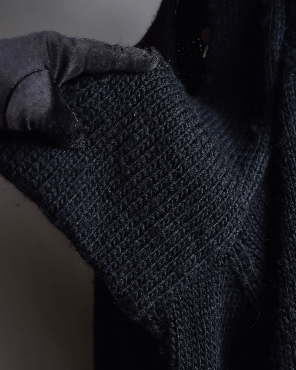 "YOHJI YAMAMOTO" 19AW Oversized cape knit cardigan