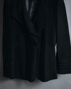 "GIORGIO ARMANI" Large collar draped lamb leather jacket