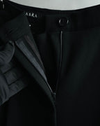 -MOOD MILLÉSIMES- 80’s-90’s black wool intuck wide trousers