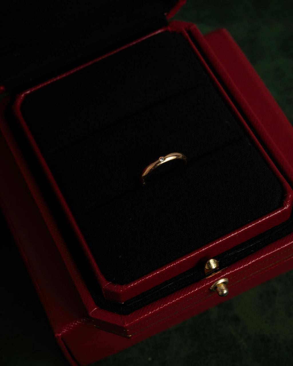 "Cartier" Band 1PD PG AU750 diamond ring