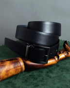 "PRADA" Black x blue reversible design belt