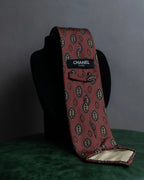 "CHANEL" Paisley pattern silk necktie