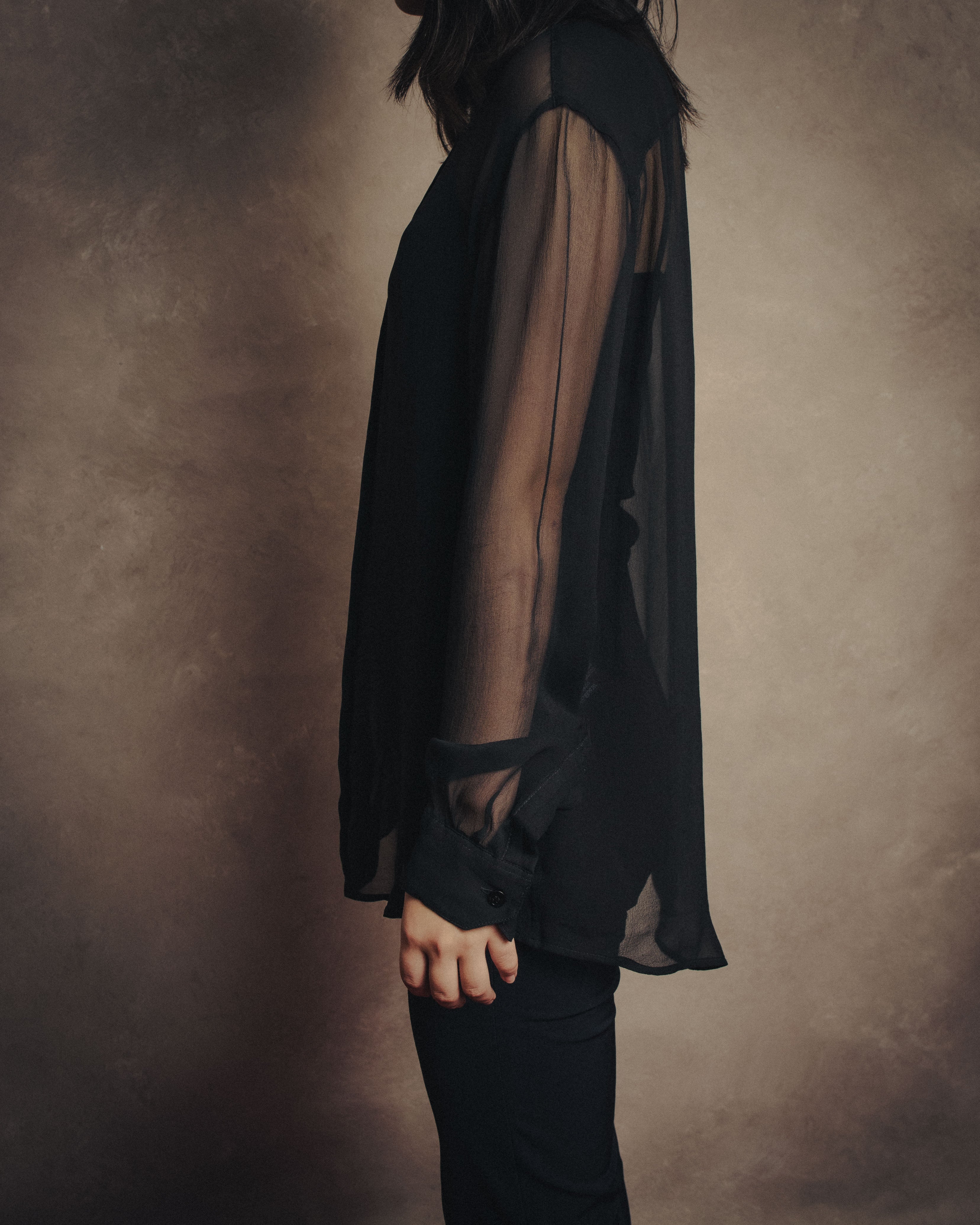 -SPECIAL- “SAINT LAURENT” 2013-2017 Sheer black dress shirt
