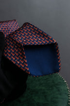 "HERMES" Rabbit motif silk necktie