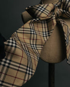 "BURBERRY LONDON" 00's Beige checked silk necktie