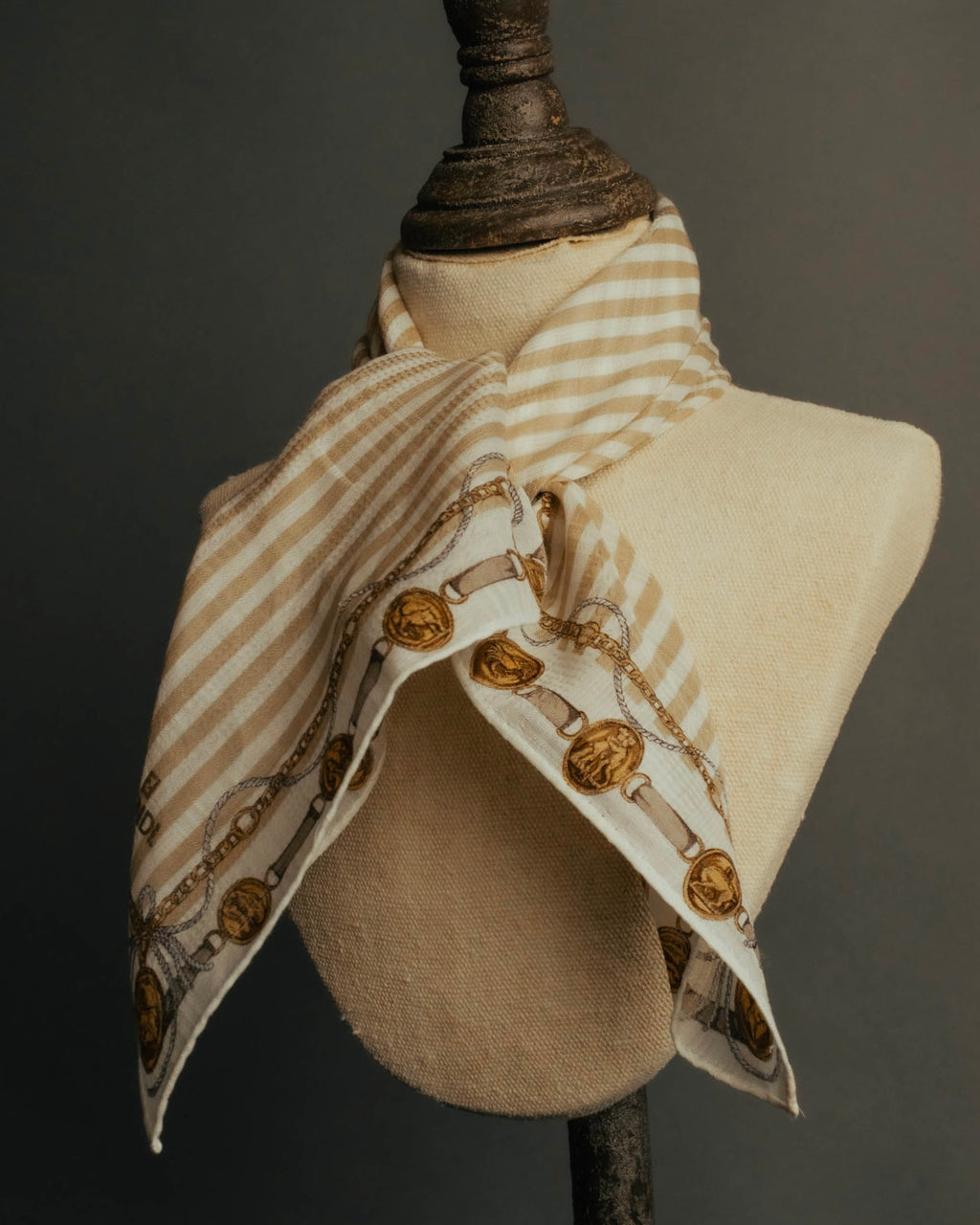 “FENDI” Late 80’s-90’s chain motif gauze scarf