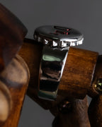 "Christian Dior" Logo lettering engraved silver ring