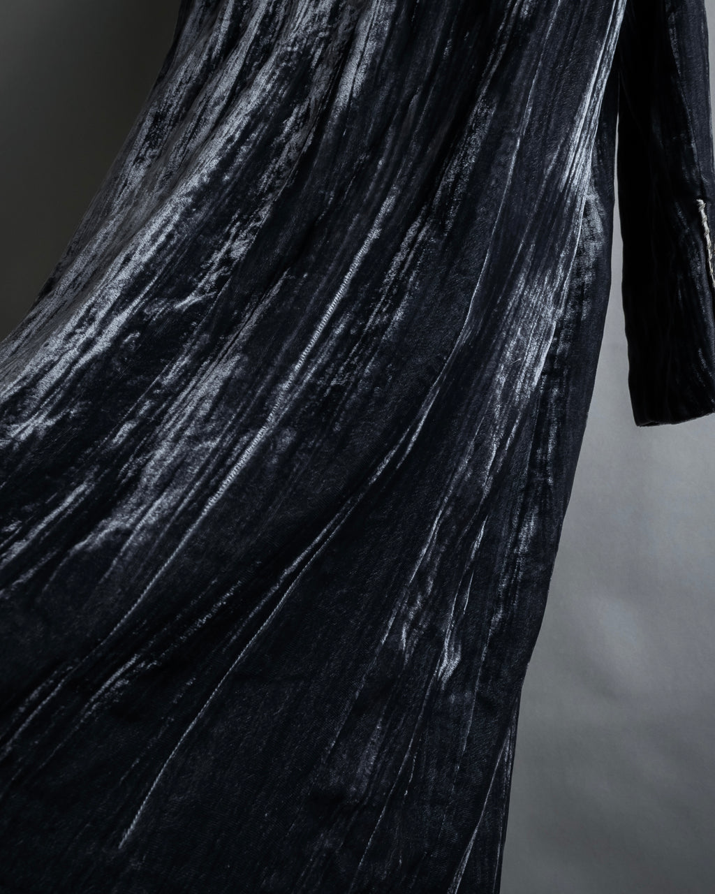 -SPECIAL- "CHANEL" 90's-00's Crushed velvet long dress