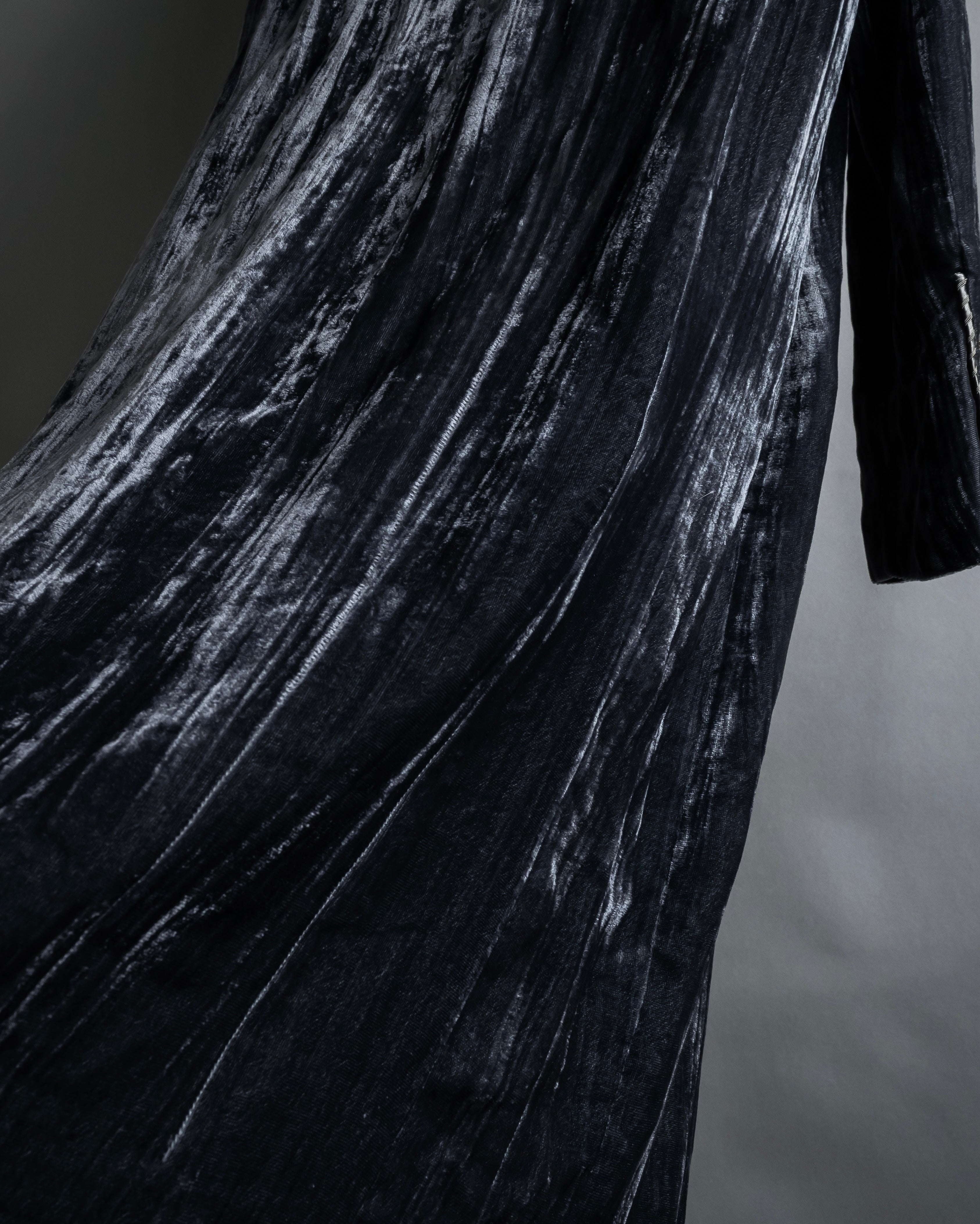 -SPECIAL- "CHANEL" 90's-00's Crushed velvet long dress