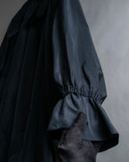 "PATOU" Ribbon shirring design poncho dress