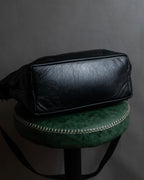 "Jas-M.B." Belt flap design leather shoulder bag