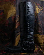 "BOTTEGA VENETA" Belt design square toe knee high long boots