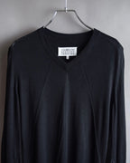 "MAISON MARGIELA" 15SS V-line panel design lightweight knit