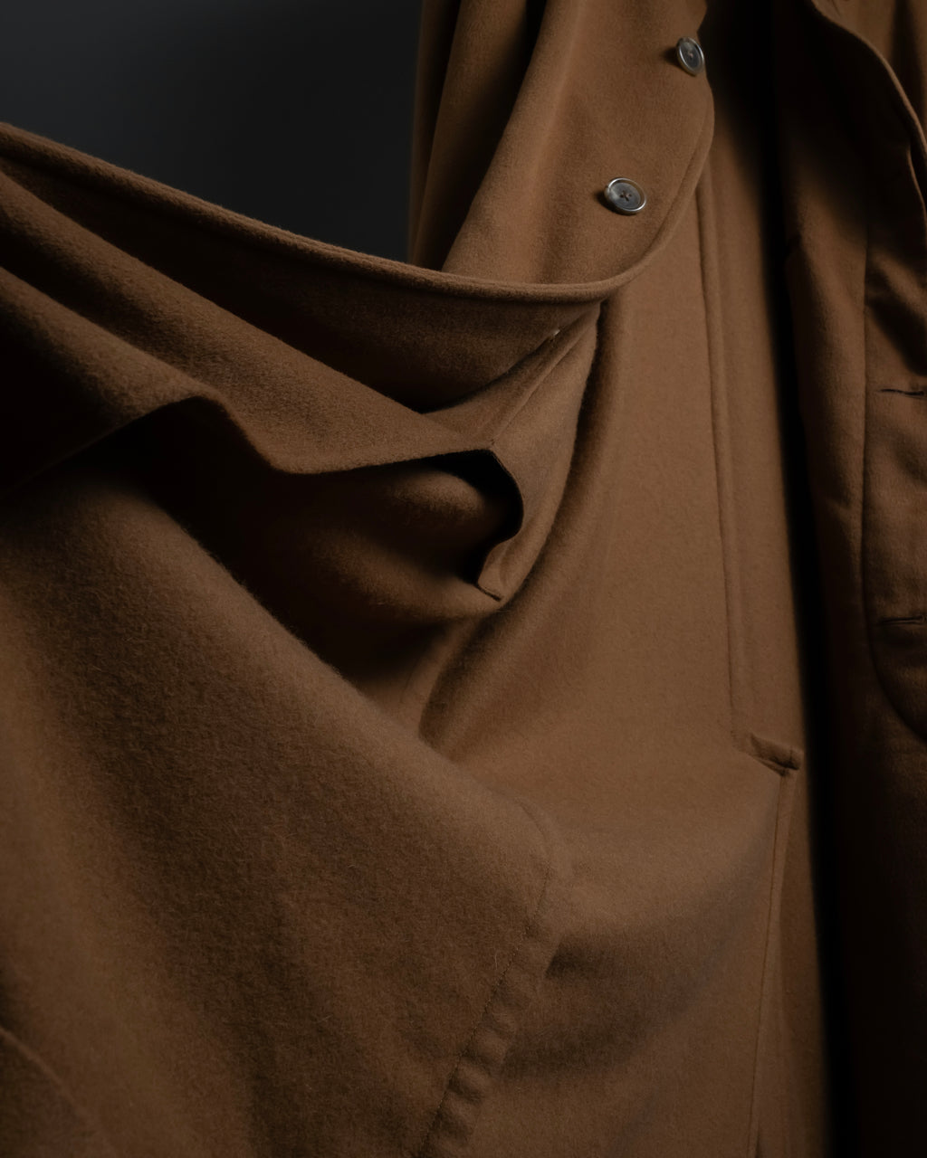 "FENDI" 90's Italian classic 100% cashmere belted coat