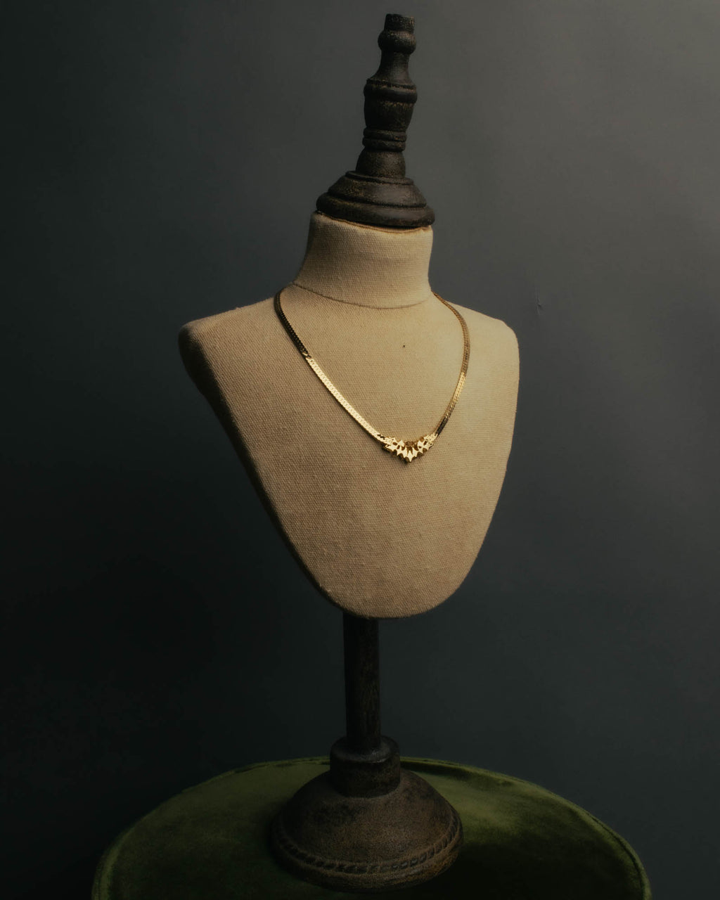 "Christian Dior" 80's-90's Rhinestone logo necklace