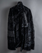 -SPECIAL- "FENDI" 90s Karl Lagerfeld-era lattice fur cape