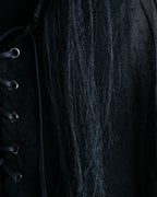 "sacai" Wig design sheer hooded pullover