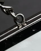 "YVES SAINT LAURENT" Clasp design chain shoulder patent leather bag