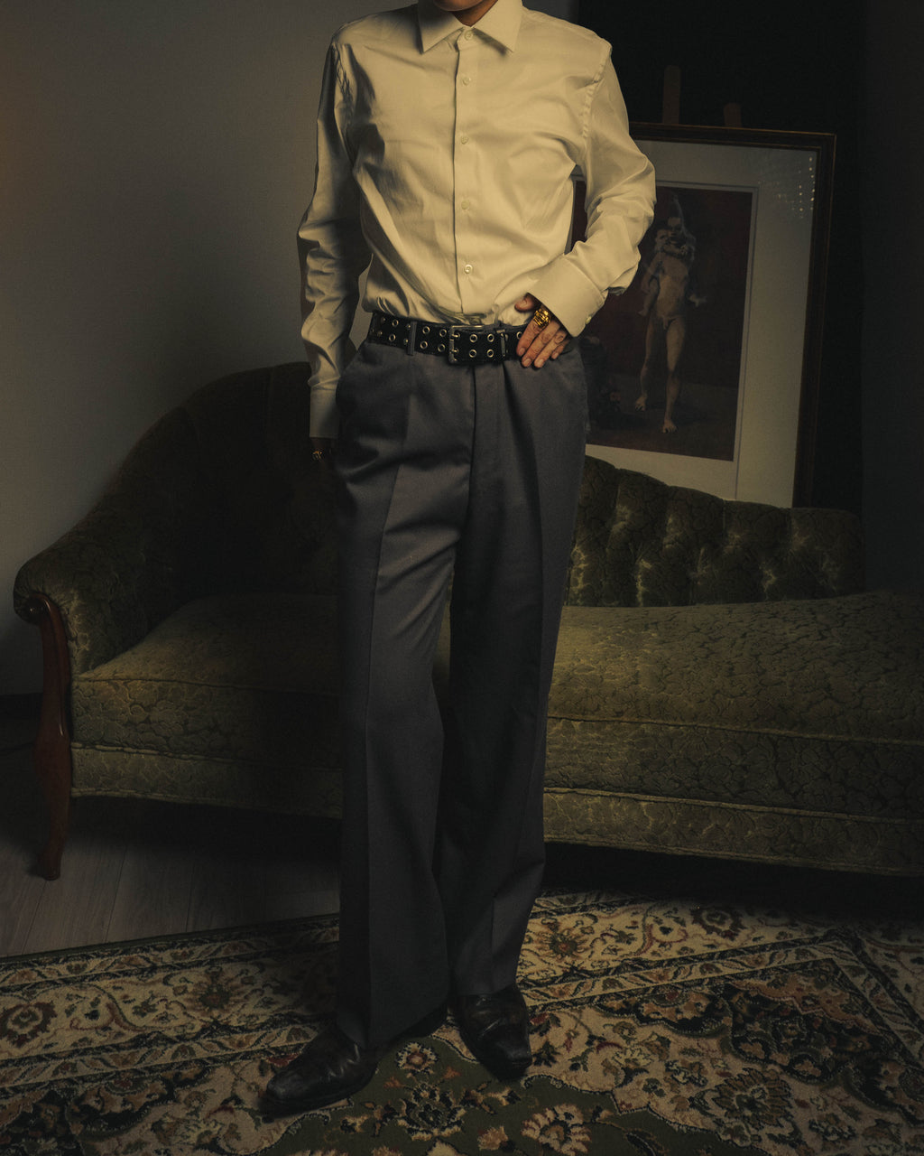 –SPECIAL– "Christian Dior" 80's-90's Classically tailored wool two-piece suit
