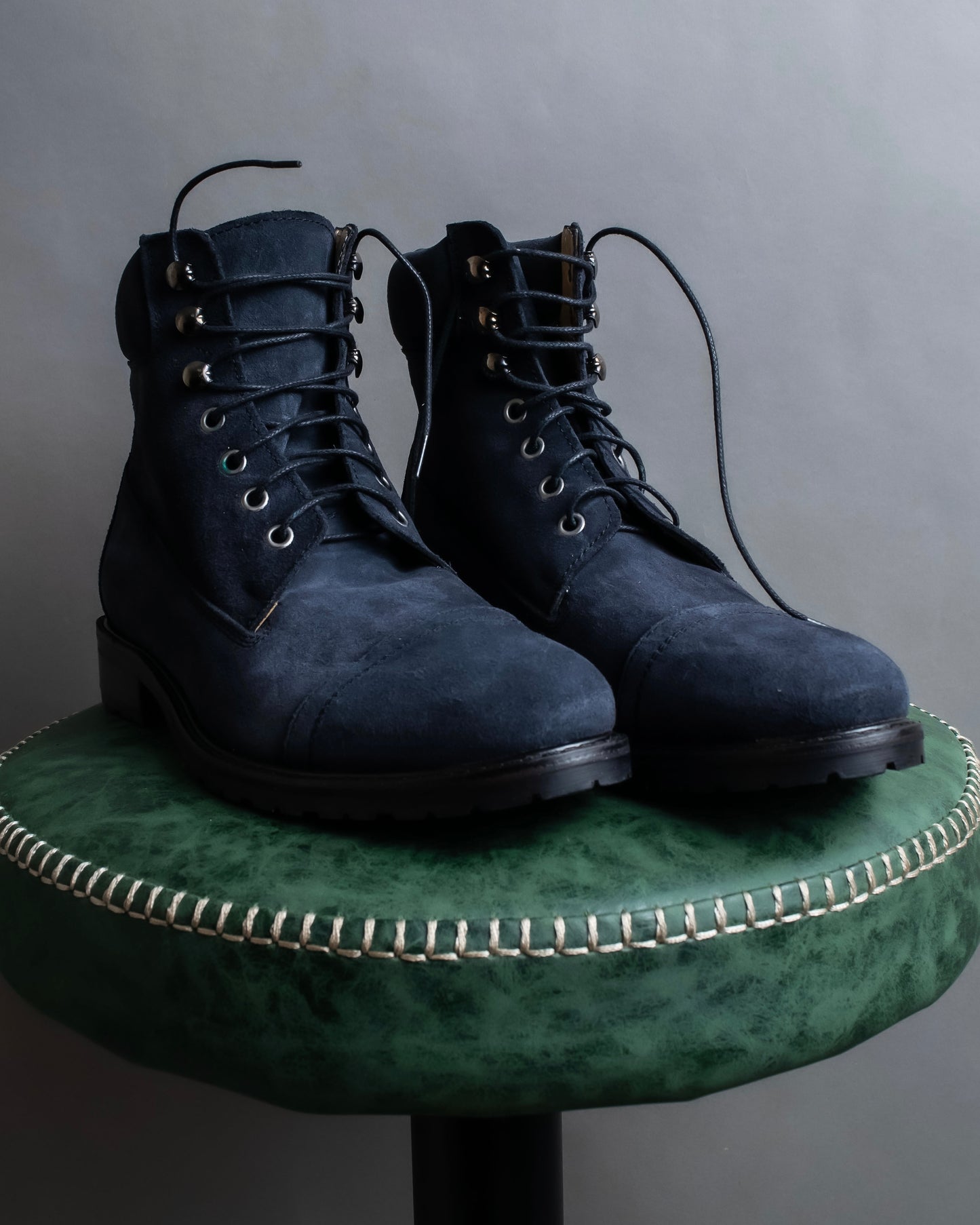 Vintage lace up design suede ankle boots