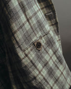 -SPECIAL- "Hermès" 10's Textured linen blend check blazer