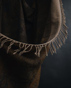 "Christian Dior" Ornamental jacquard fringe stole