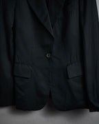 “GUCCI” Early 2000s satin peak lapel tailored jacket