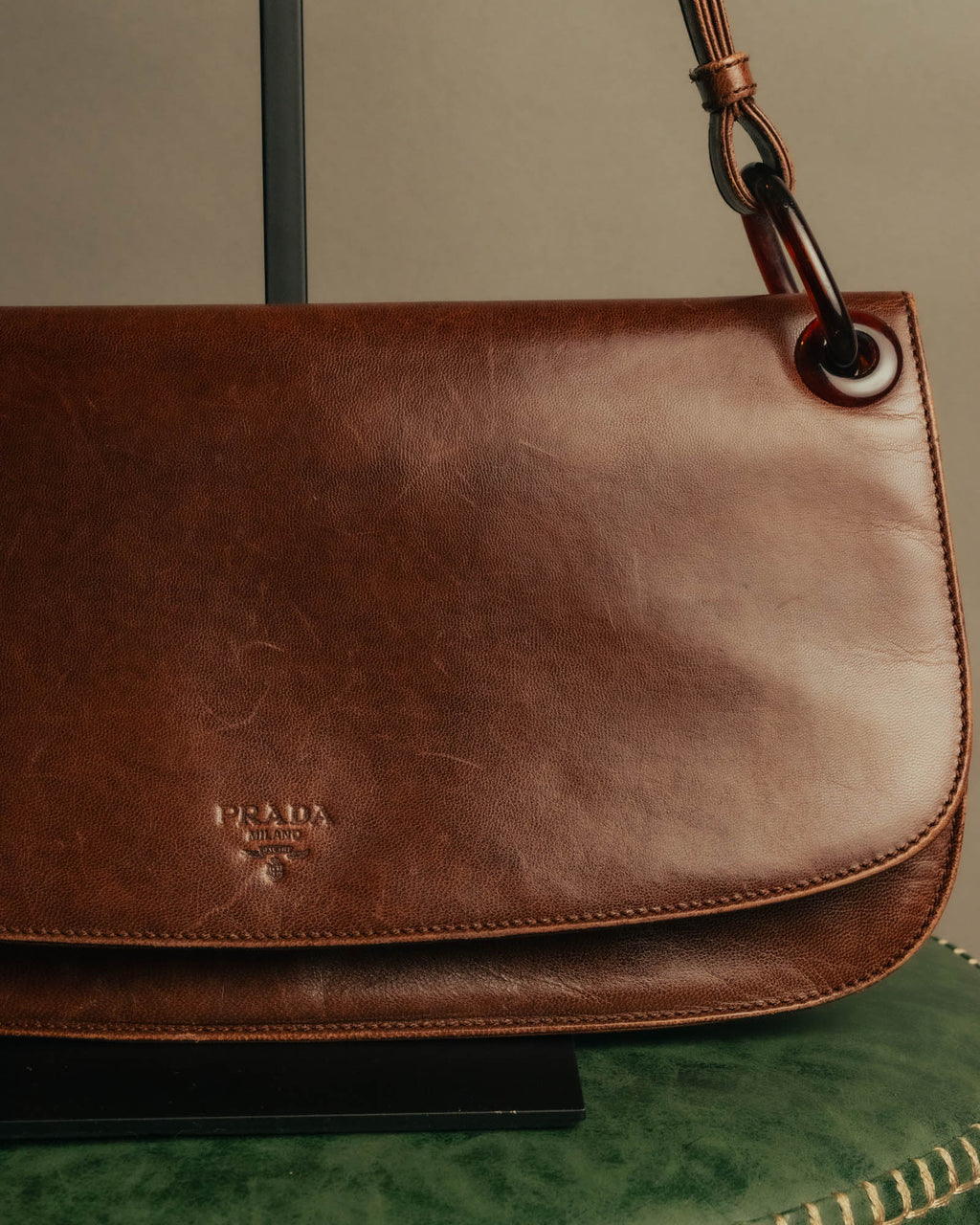 “PRADA” 2000’s Minimal leather shoulder bag