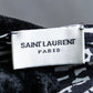 "Saint Laurent Paris" Abstract animal print pleated fringe muffler