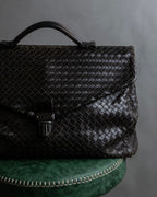 "BOTTEGA VENETA" Intrecciato design briefcase bag