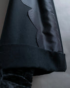 "COMME des GARCONS" Ruffle & tulle asymmetrical docking sarouel slacks