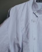 “ISSEY MIYAKE” 90’s-00’s Asymmetric stand collar cotton shirt