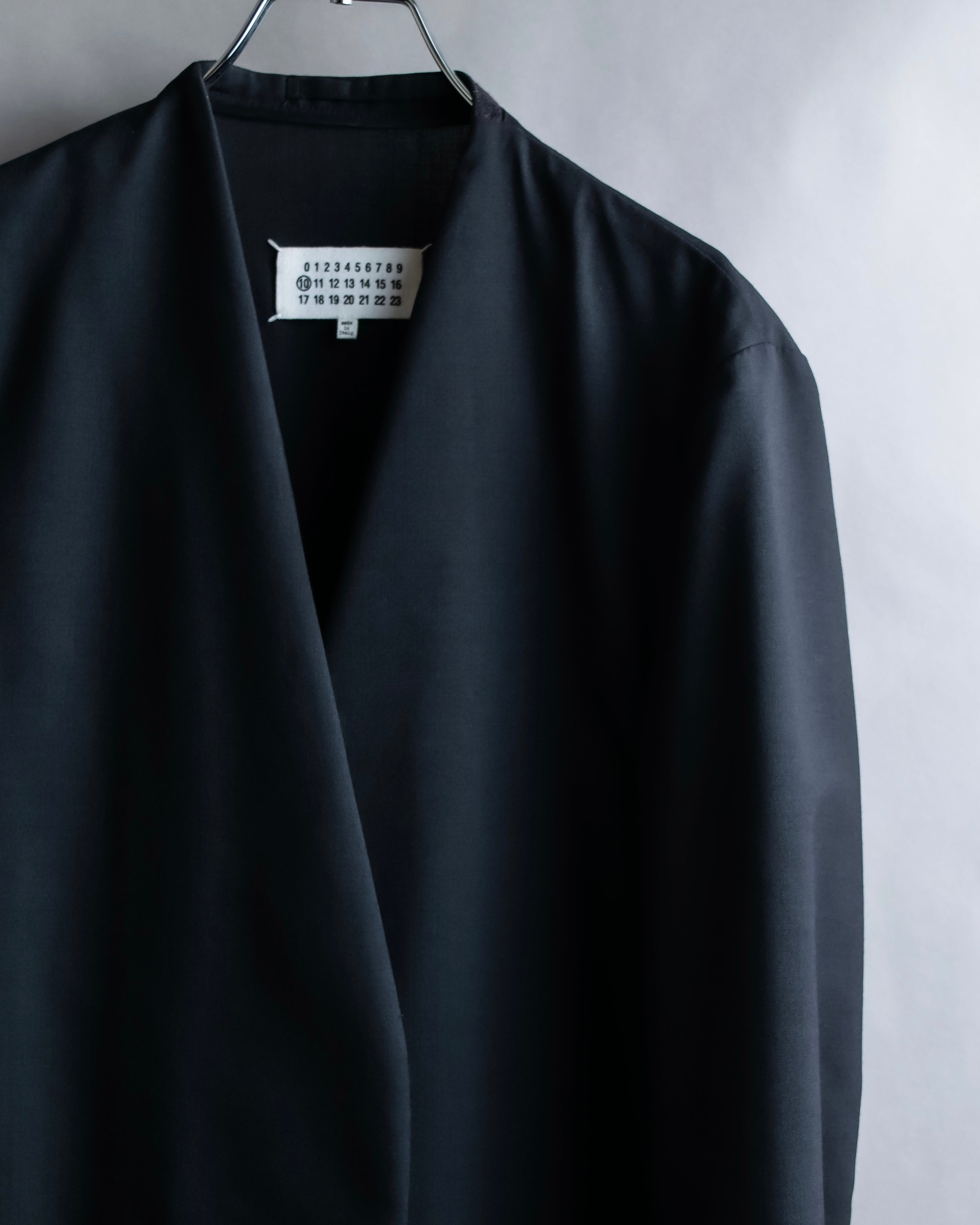 "MAISON MARGIELA" 20AW No-collar design wool tailored jacket