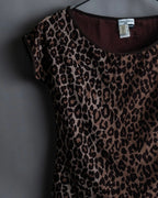 "DOLCE & GABBANA" Leopard print short cut and sew