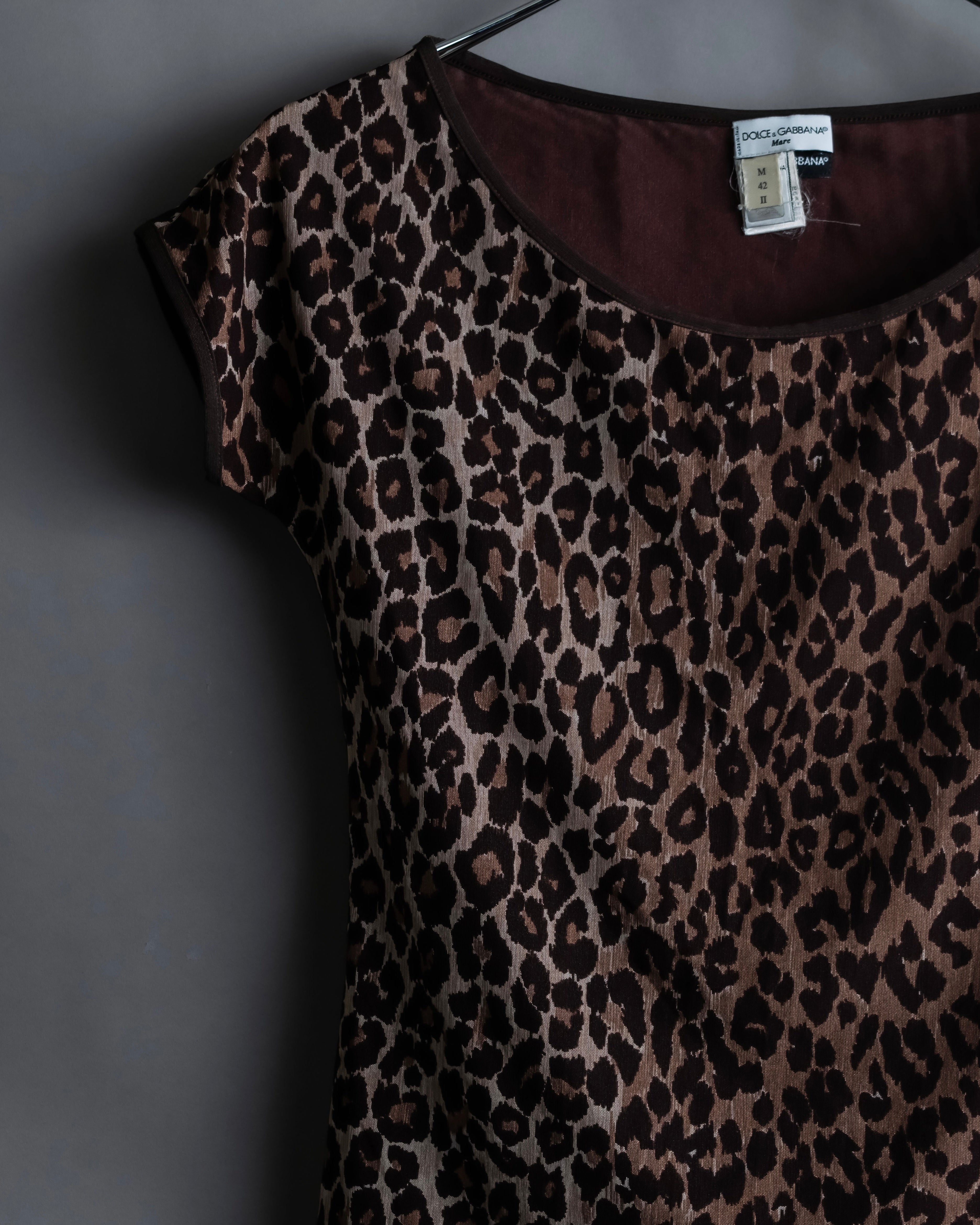 "DOLCE & GABBANA" Leopard print short cut and sew